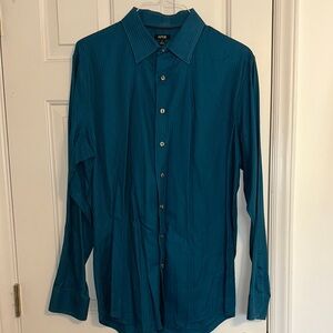 Apt. 9 Blue Dress Shirt Smooth Fabric